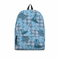 Cyan Palaka Hawaii Cowboy Backpack Puakenikeni Lei Paniolo Papale Seamless Vibes LT14 Cyan - Polynesian Pride
