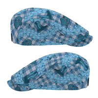 Cyan Palaka Hawaii Cowboy Jeff Hat Puakenikeni Lei Paniolo Papale Seamless Vibes - Polynesian Pride