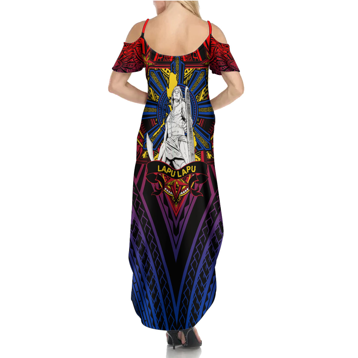 Filipinos Lapu-lapu Hero Family Matching Summer Maxi Dress and Hawaiian Shirt Philippines Flag and Sun DT02 - Polynesian Pride
