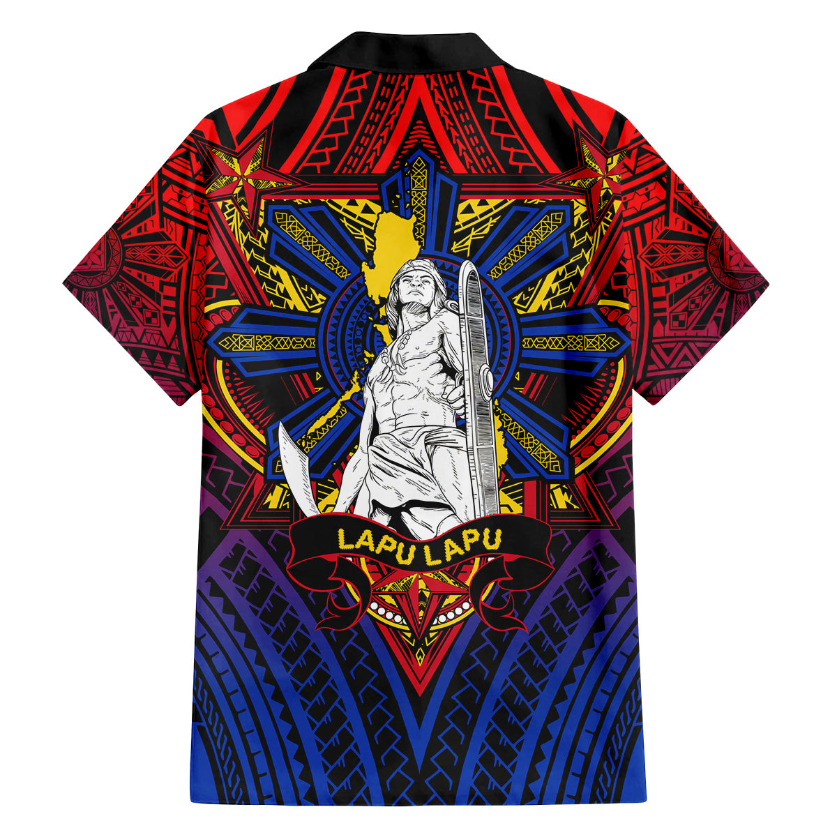 Filipinos Lapu-lapu Hero Family Matching Tank Maxi Dress and Hawaiian Shirt Philippines Flag and Sun DT02 - Polynesian Pride