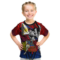 Filipinos Lapu-lapu Hero Kid T Shirt Philippines Flag and Sun DT02 Art - Polynesian Pride