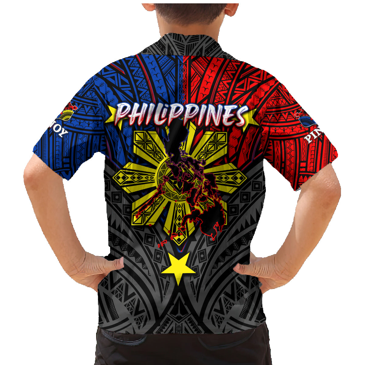 Philippines Half Sleeve Tattoo Family Matching Mermaid Dress and Hawaiian Shirt Pinoy Filipinos Sun DT02 - Polynesian Pride