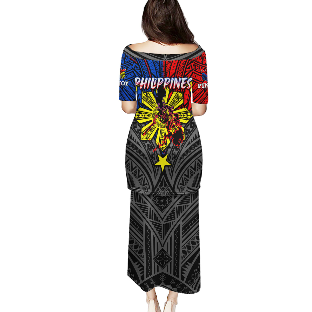 Philippines Half Sleeve Tattoo Puletasi Pinoy Filipinos Sun DT02 - Polynesian Pride
