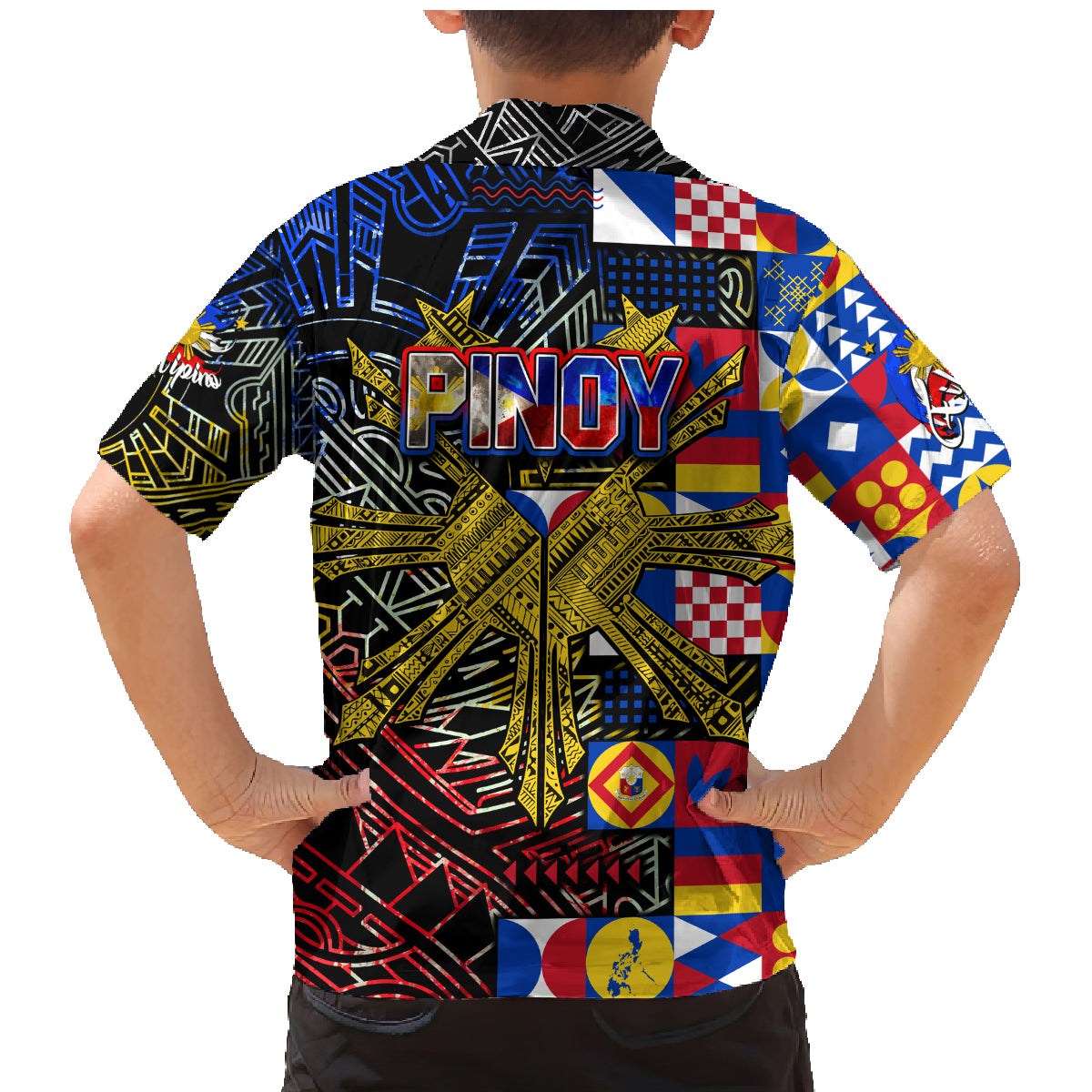Pinoy Philippines Family Matching Mermaid Dress and Hawaiian Shirt Filipino Tattoo Art Style DT02 - Polynesian Pride