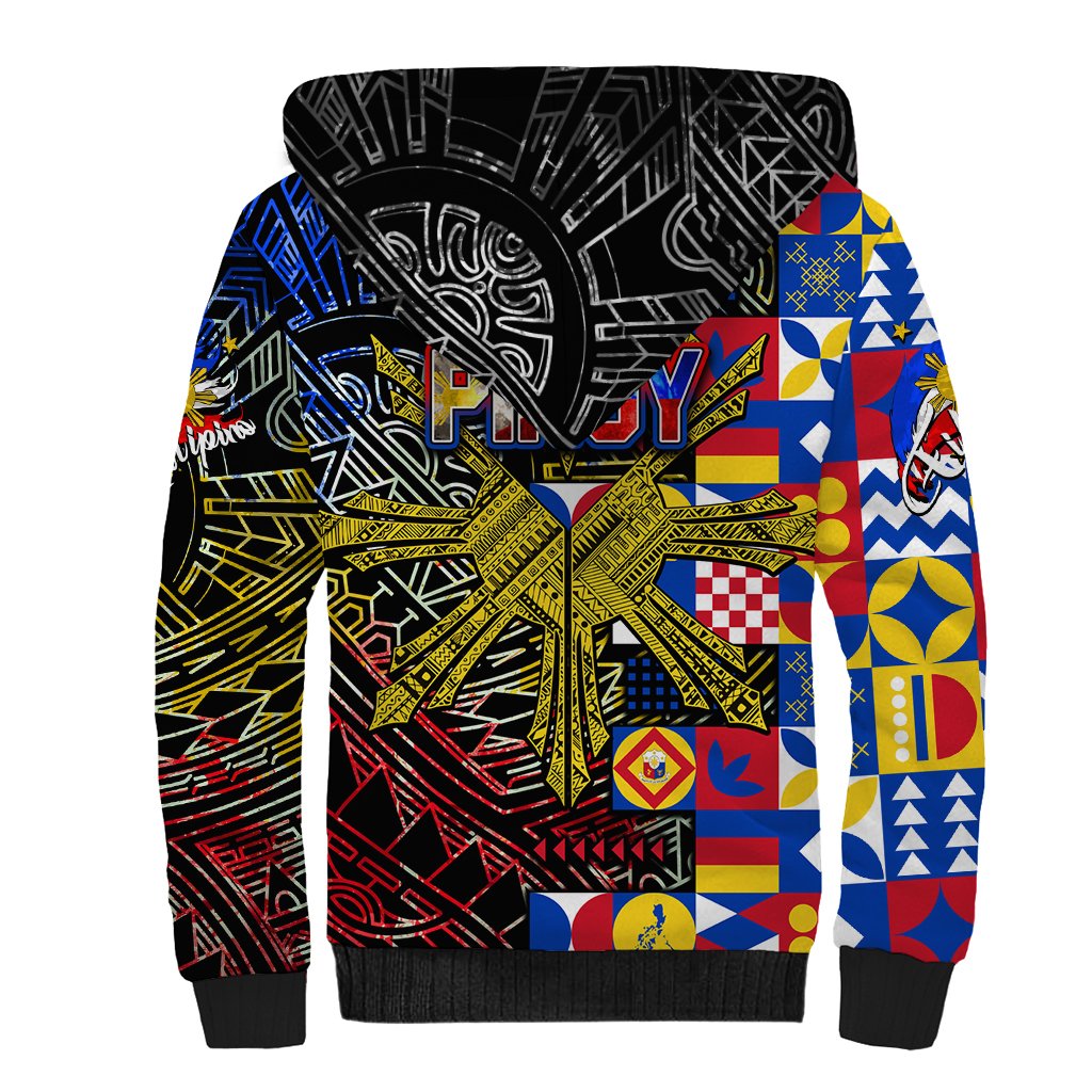 Pinoy Philippines Sherpa Hoodie Filipino Tattoo Art Style DT02 - Polynesian Pride