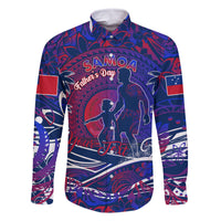 Father's Day Samoa Family Matching Long Sleeve Bodycon Dress and Hawaiian Shirt Special Dad Polynesia Paradise