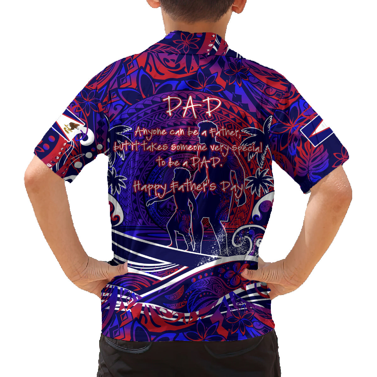 Father's Day American Samoa Family Matching Off Shoulder Maxi Dress and Hawaiian Shirt Special Dad Polynesia Paradise DT02 - Polynesian Pride