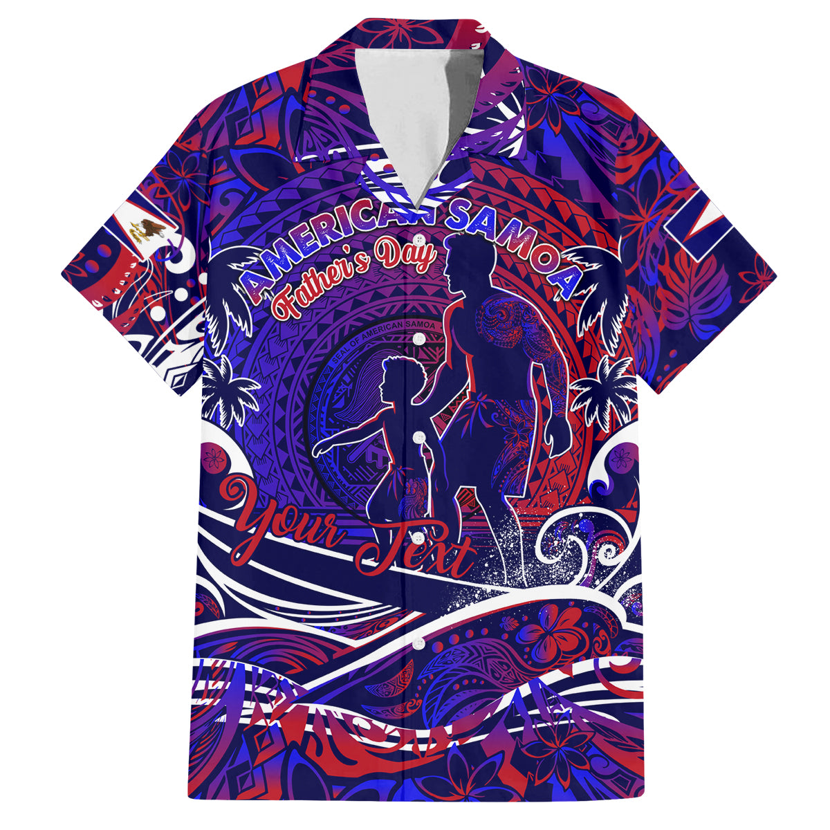 Father's Day American Samoa Family Matching Puletasi and Hawaiian Shirt Special Dad Polynesia Paradise