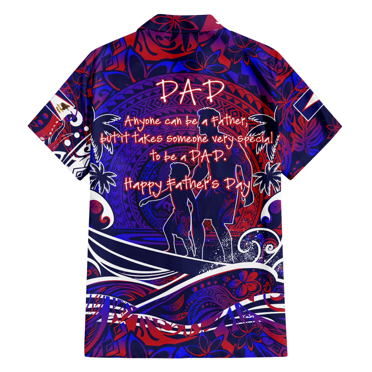 Father's Day American Samoa Family Matching Tank Maxi Dress and Hawaiian Shirt Special Dad Polynesia Paradise