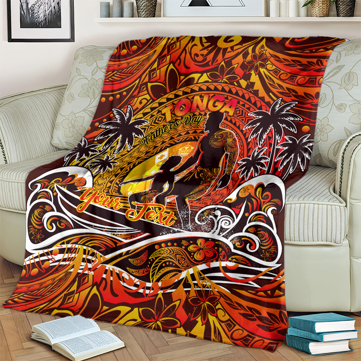 Father's Day Tonga Blanket Special Dad Polynesia Paradise