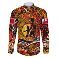 Father's Day Tonga Family Matching Off Shoulder Short Dress and Hawaiian Shirt Special Dad Polynesia Paradise