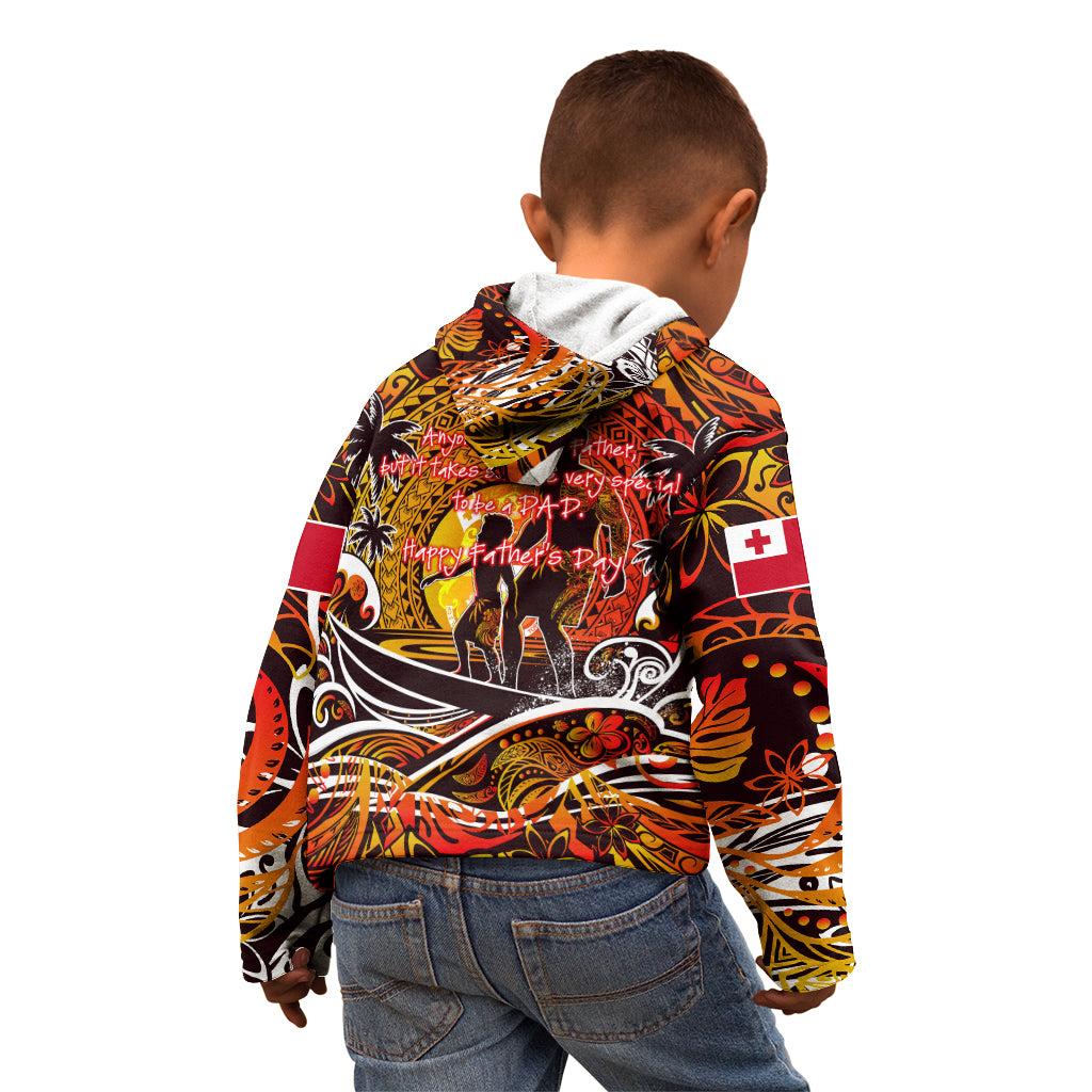 Father's Day Tonga Kid Hoodie Special Dad Polynesia Paradise