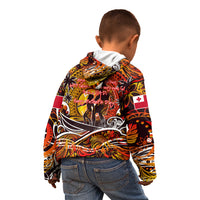 Father's Day Tonga Kid Hoodie Special Dad Polynesia Paradise