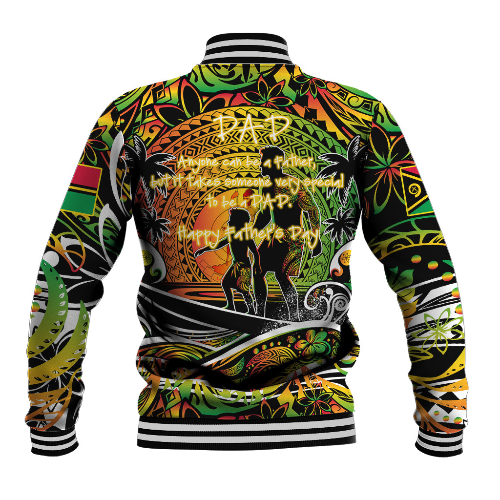 Father's Day Vanuatu Baseball Jacket Special Dad Polynesia Paradise