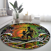 Father's Day Vanuatu Round Carpet Special Dad Polynesia Paradise