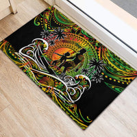 Father's Day Vanuatu Rubber Doormat Special Dad Polynesia Paradise