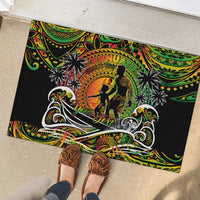 Father's Day Vanuatu Rubber Doormat Special Dad Polynesia Paradise