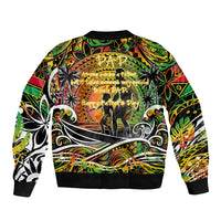 Father's Day Vanuatu Sleeve Zip Bomber Jacket Special Dad Polynesia Paradise