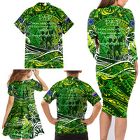 Father's Day Cook Islands Family Matching Long Sleeve Bodycon Dress and Hawaiian Shirt Special Dad Polynesia Paradise DT02 - Polynesian Pride