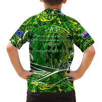 Father's Day Cook Islands Family Matching Off The Shoulder Long Sleeve Dress and Hawaiian Shirt Special Dad Polynesia Paradise DT02 - Polynesian Pride