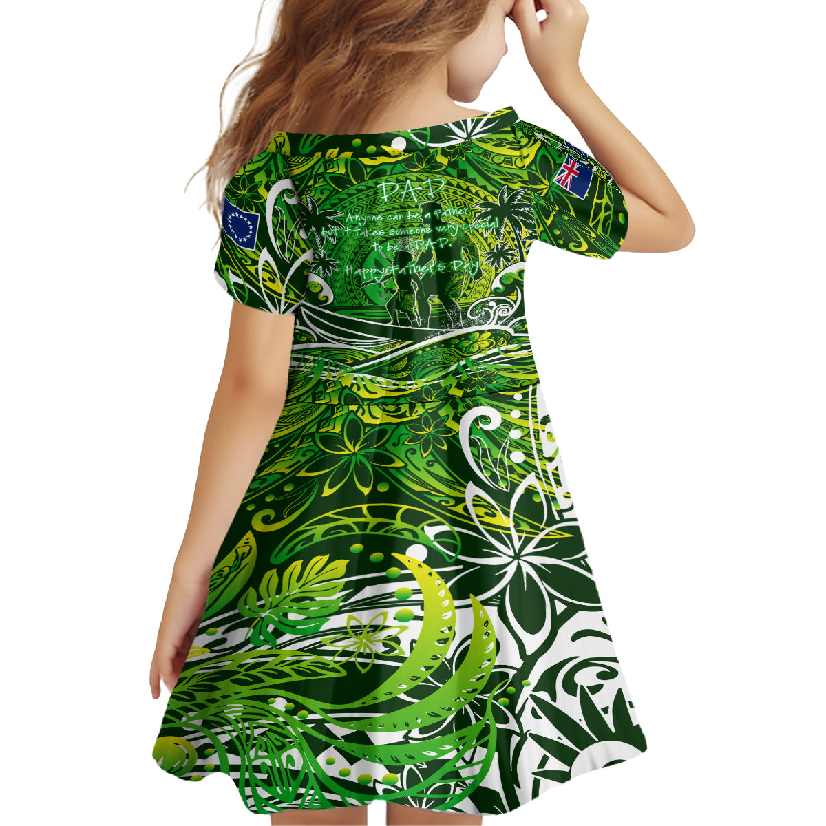 Father's Day Cook Islands Family Matching Off The Shoulder Long Sleeve Dress and Hawaiian Shirt Special Dad Polynesia Paradise DT02 - Polynesian Pride