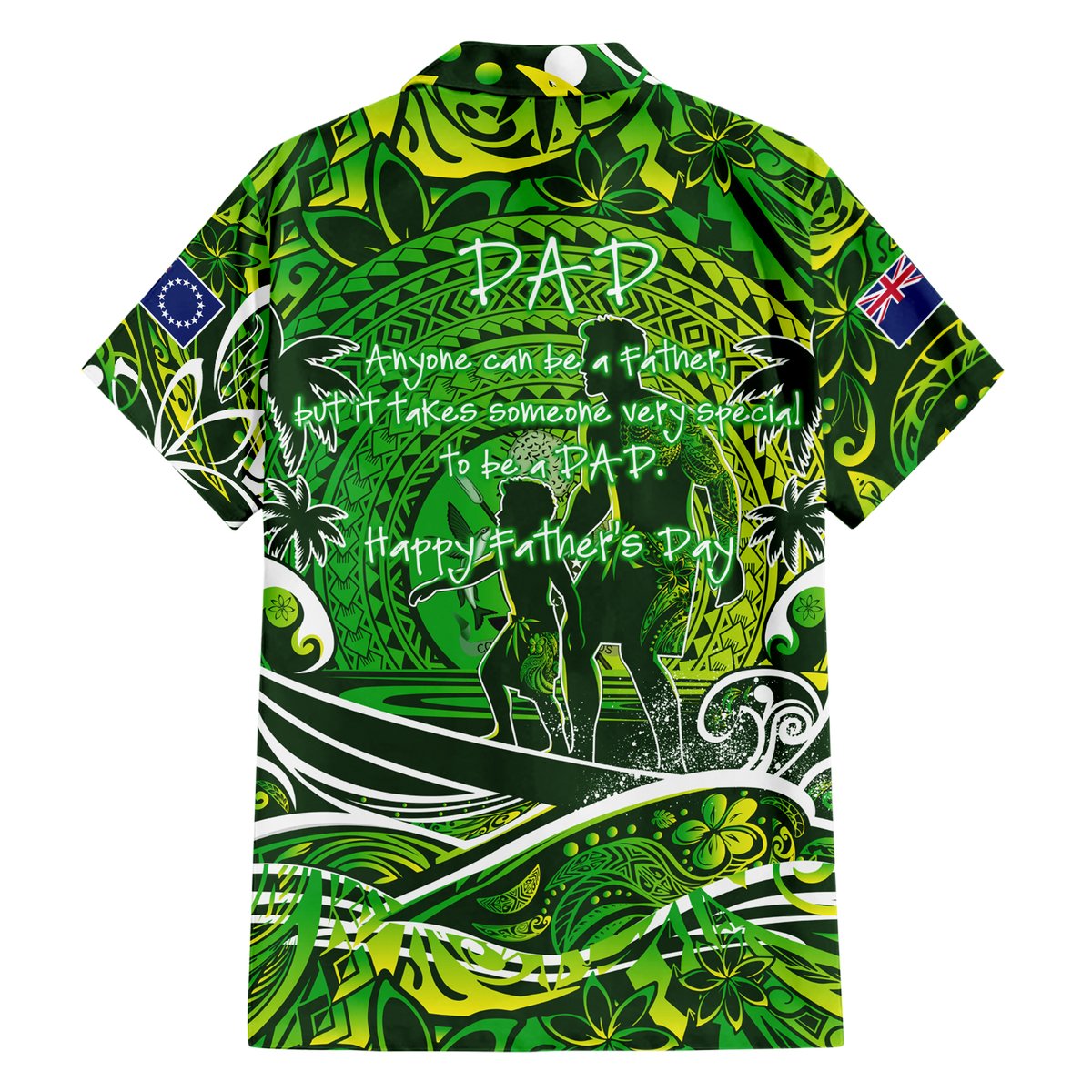 Father's Day Cook Islands Hawaiian Shirt Special Dad Polynesia Paradise