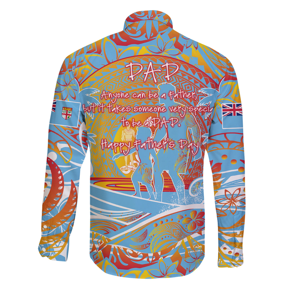 Father's Day Fiji Family Matching Long Sleeve Bodycon Dress and Hawaiian Shirt Special Dad Polynesia Paradise DT02 - Polynesian Pride