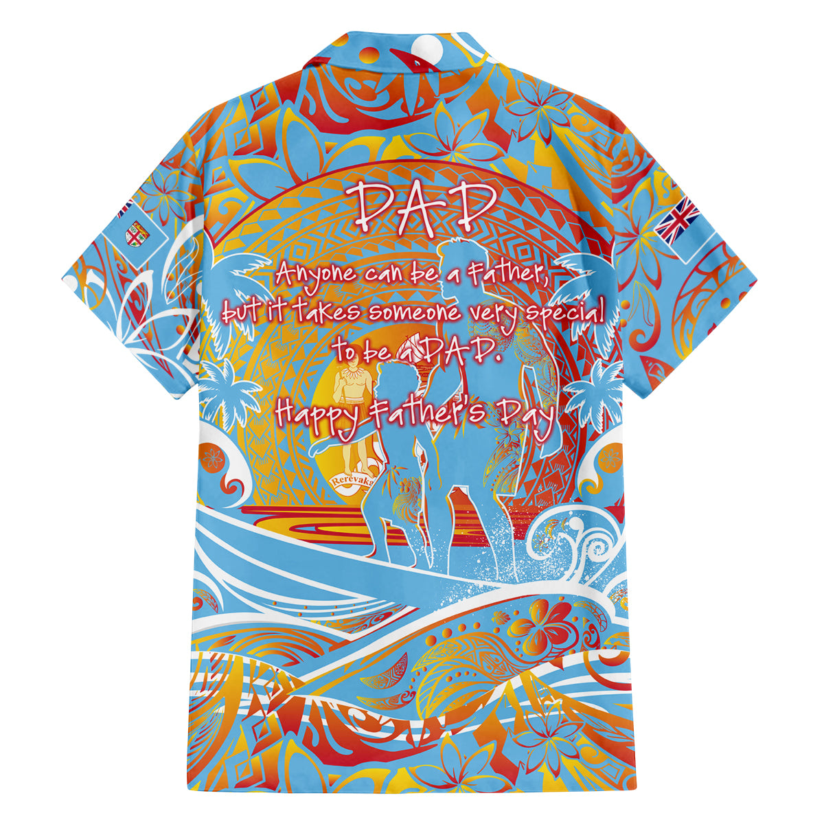 Father's Day Fiji Family Matching Off The Shoulder Long Sleeve Dress and Hawaiian Shirt Special Dad Polynesia Paradise DT02 - Polynesian Pride