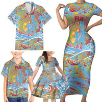 Father's Day Fiji Family Matching Short Sleeve Bodycon Dress and Hawaiian Shirt Special Dad Polynesia Paradise DT02 - Polynesian Pride