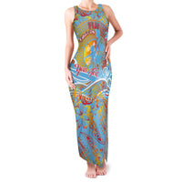 Father's Day Fiji Family Matching Tank Maxi Dress and Hawaiian Shirt Special Dad Polynesia Paradise DT02 Mom's Dress Red - Polynesian Pride
