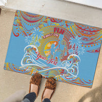 Father's Day Fiji Rubber Doormat Special Dad Polynesia Paradise