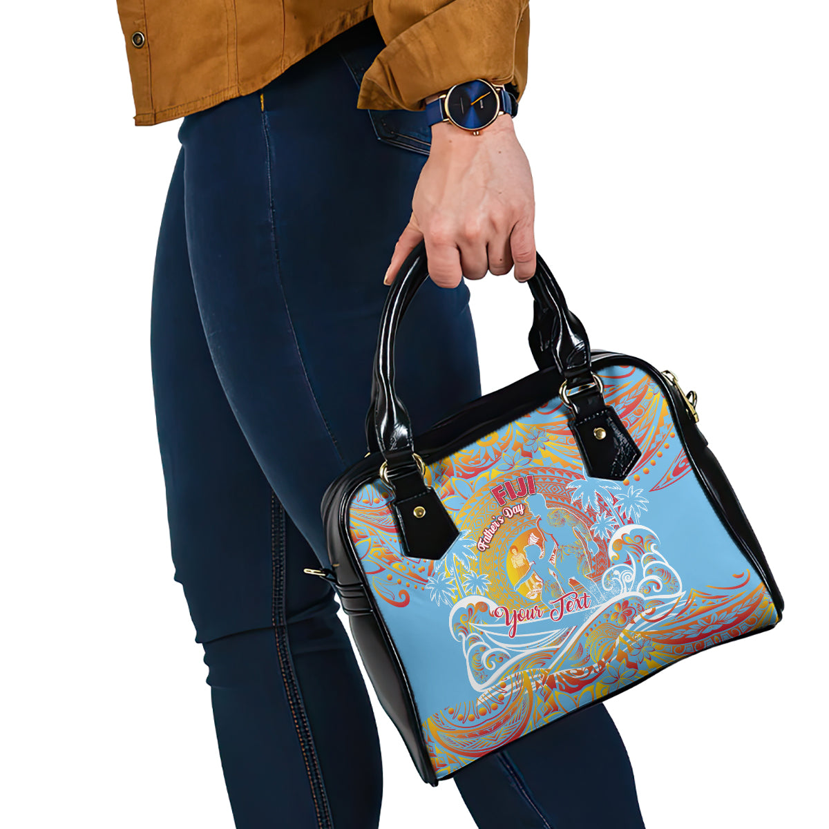 Father's Day Fiji Shoulder Handbag Special Dad Polynesia Paradise