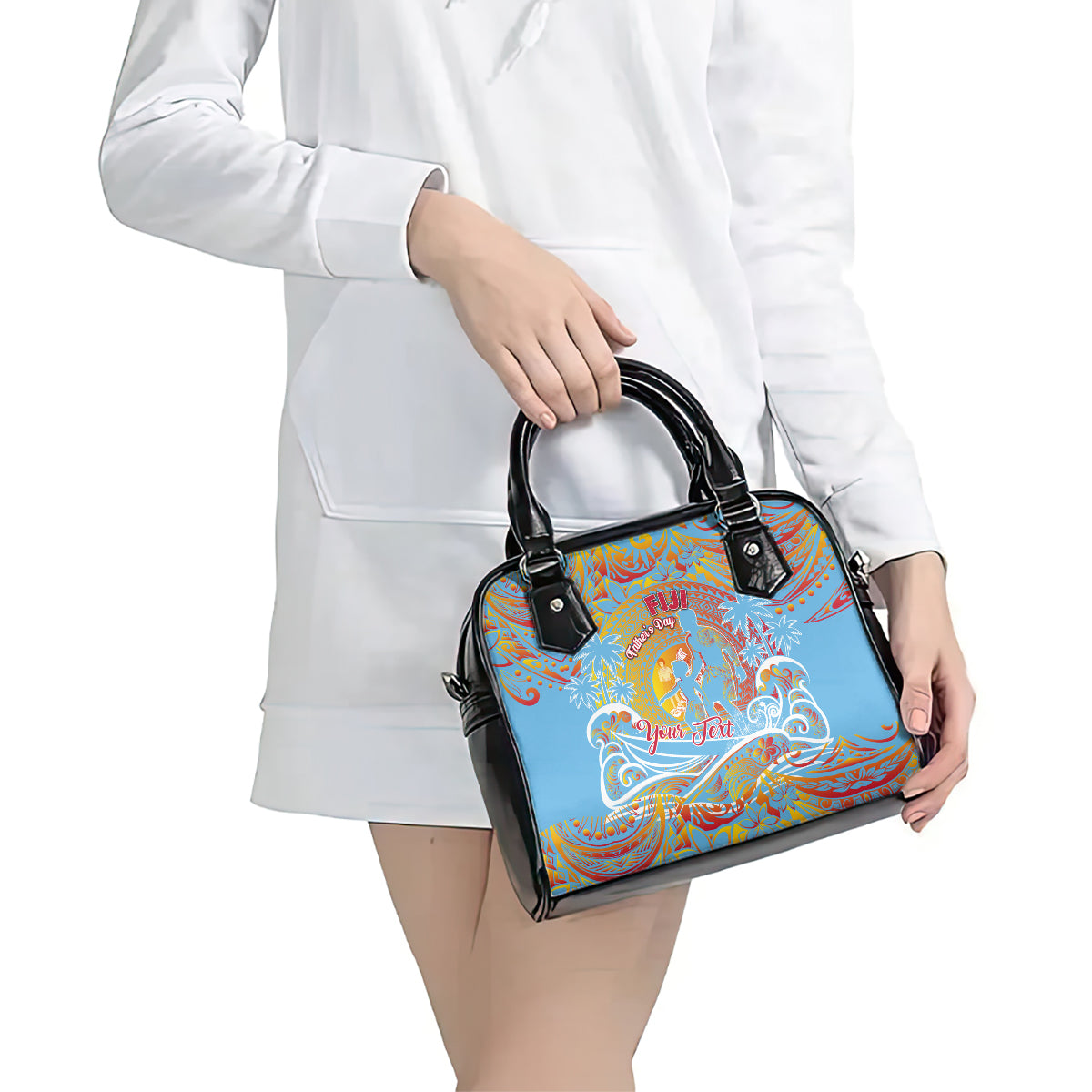 Father's Day Fiji Shoulder Handbag Special Dad Polynesia Paradise