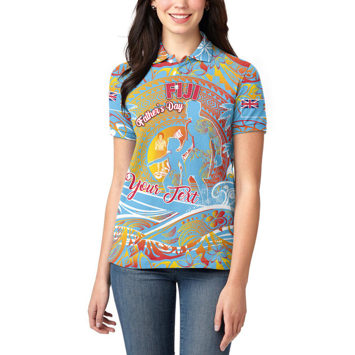 Father's Day Fiji Women Polo Shirt Special Dad Polynesia Paradise DT02 - Polynesian Pride