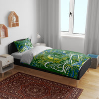 Father's Day Solomon Islands Bedding Set Special Dad Polynesia Paradise