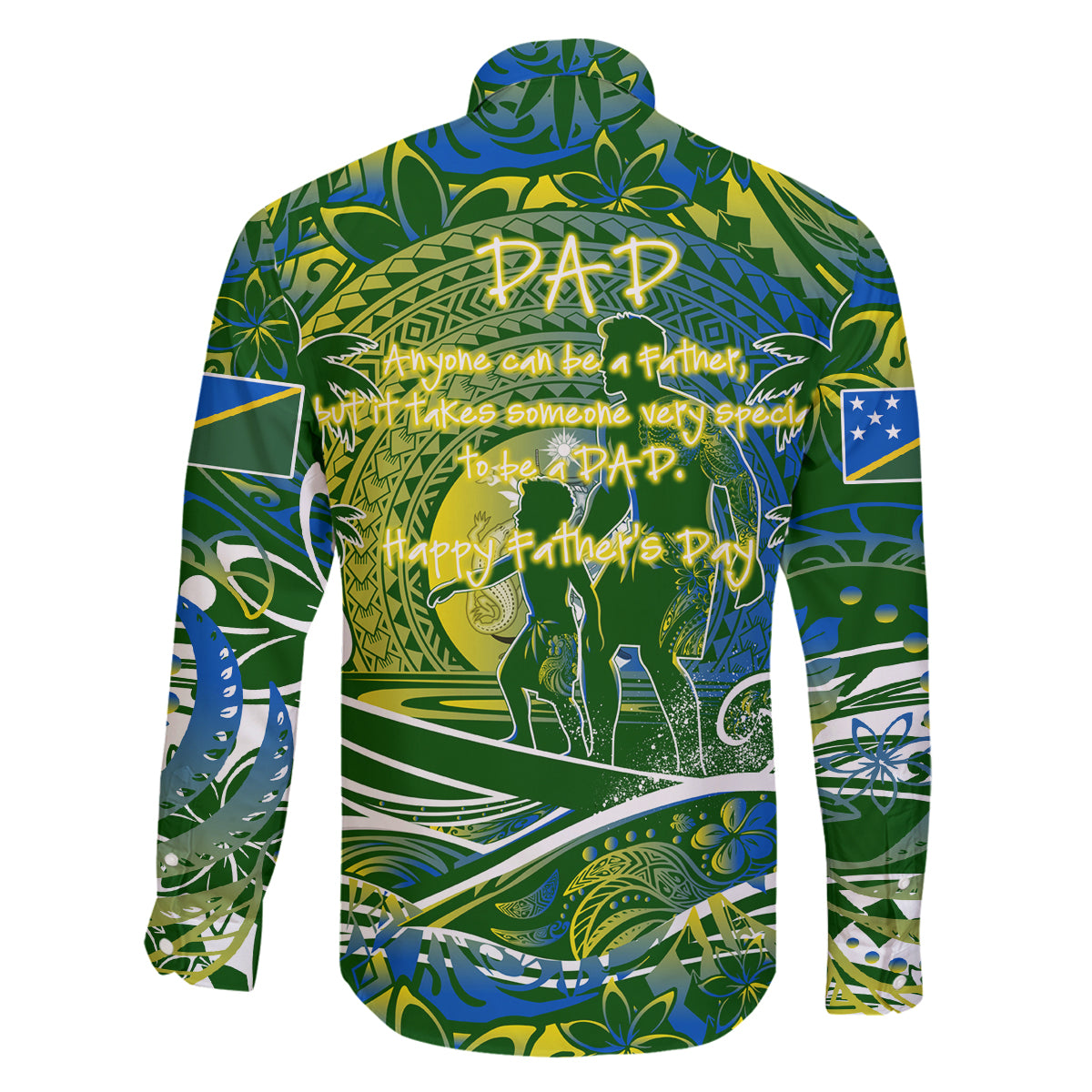 Father's Day Solomon Islands Family Matching Long Sleeve Bodycon Dress and Hawaiian Shirt Special Dad Polynesia Paradise DT02 - Polynesian Pride