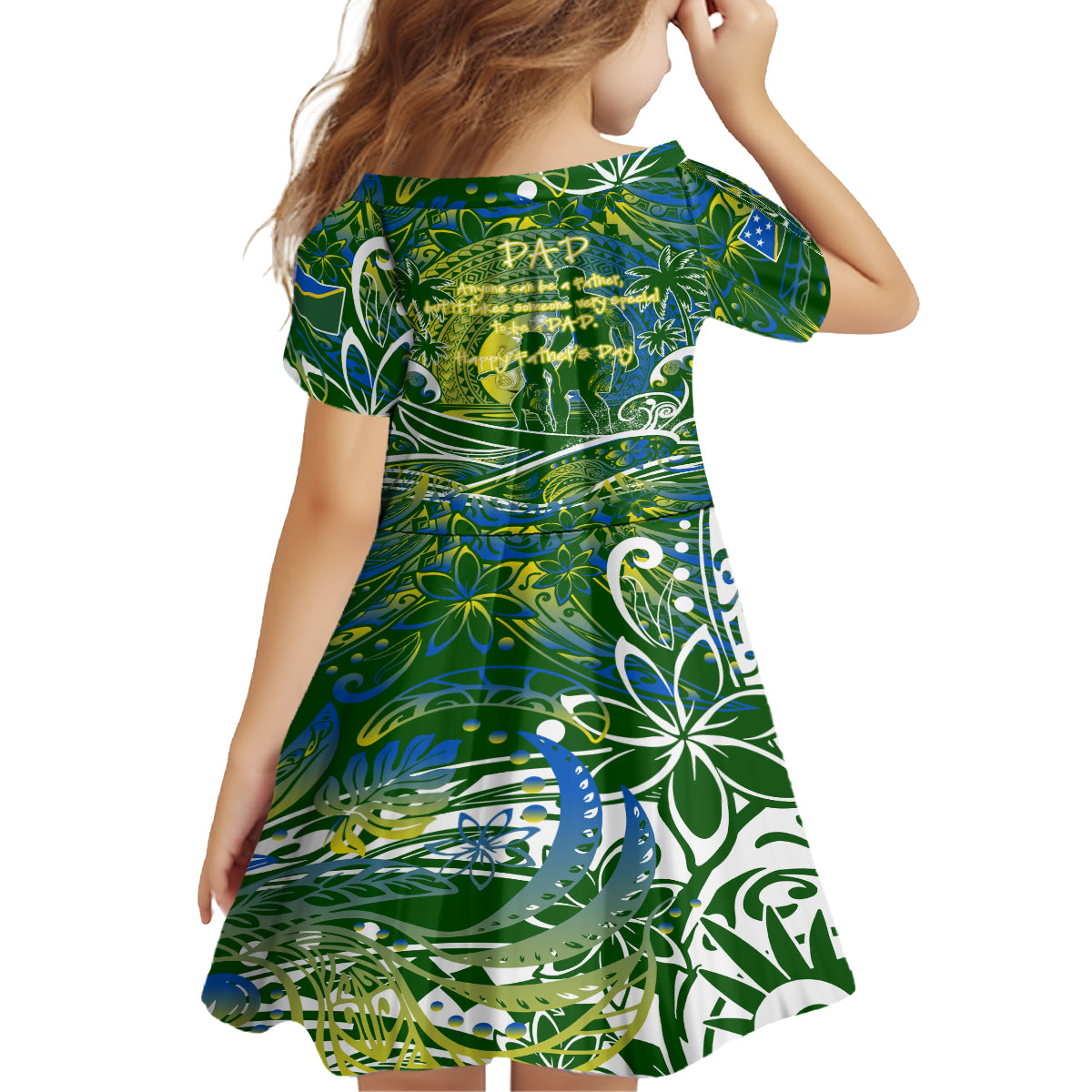 Father's Day Solomon Islands Family Matching Off The Shoulder Long Sleeve Dress and Hawaiian Shirt Special Dad Polynesia Paradise DT02 - Polynesian Pride