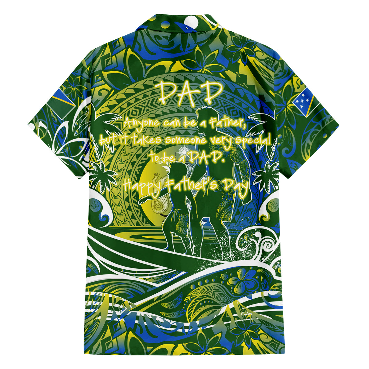 Father's Day Solomon Islands Family Matching Off The Shoulder Long Sleeve Dress and Hawaiian Shirt Special Dad Polynesia Paradise DT02 - Polynesian Pride