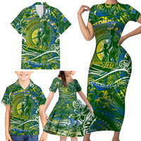Father's Day Solomon Islands Family Matching Short Sleeve Bodycon Dress and Hawaiian Shirt Special Dad Polynesia Paradise DT02 - Polynesian Pride