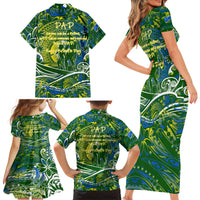 Father's Day Solomon Islands Family Matching Short Sleeve Bodycon Dress and Hawaiian Shirt Special Dad Polynesia Paradise DT02 - Polynesian Pride