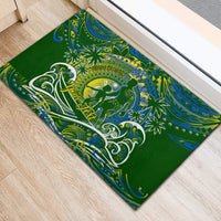 Father's Day Solomon Islands Rubber Doormat Special Dad Polynesia Paradise