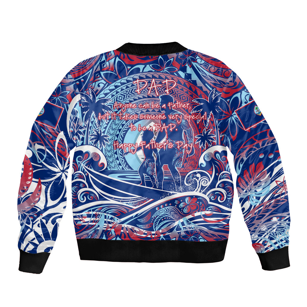 Father's Day Guam Bomber Jacket Special Dad Polynesia Paradise