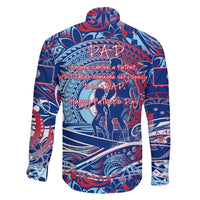 Father's Day Guam Family Matching Off The Shoulder Long Sleeve Dress and Hawaiian Shirt Special Dad Polynesia Paradise DT02 - Polynesian Pride