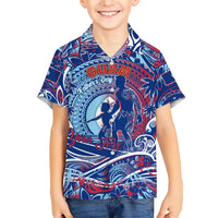 Father's Day Guam Family Matching Short Sleeve Bodycon Dress and Hawaiian Shirt Special Dad Polynesia Paradise