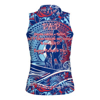 Father's Day Guam Women Sleeveless Polo Shirt Special Dad Polynesia Paradise