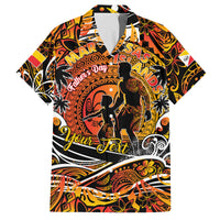 Father's Day Marquesas Islands Family Matching Off Shoulder Short Dress and Hawaiian Shirt Special Dad Polynesia Paradise