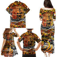 Father's Day Marquesas Islands Family Matching Puletasi and Hawaiian Shirt Special Dad Polynesia Paradise