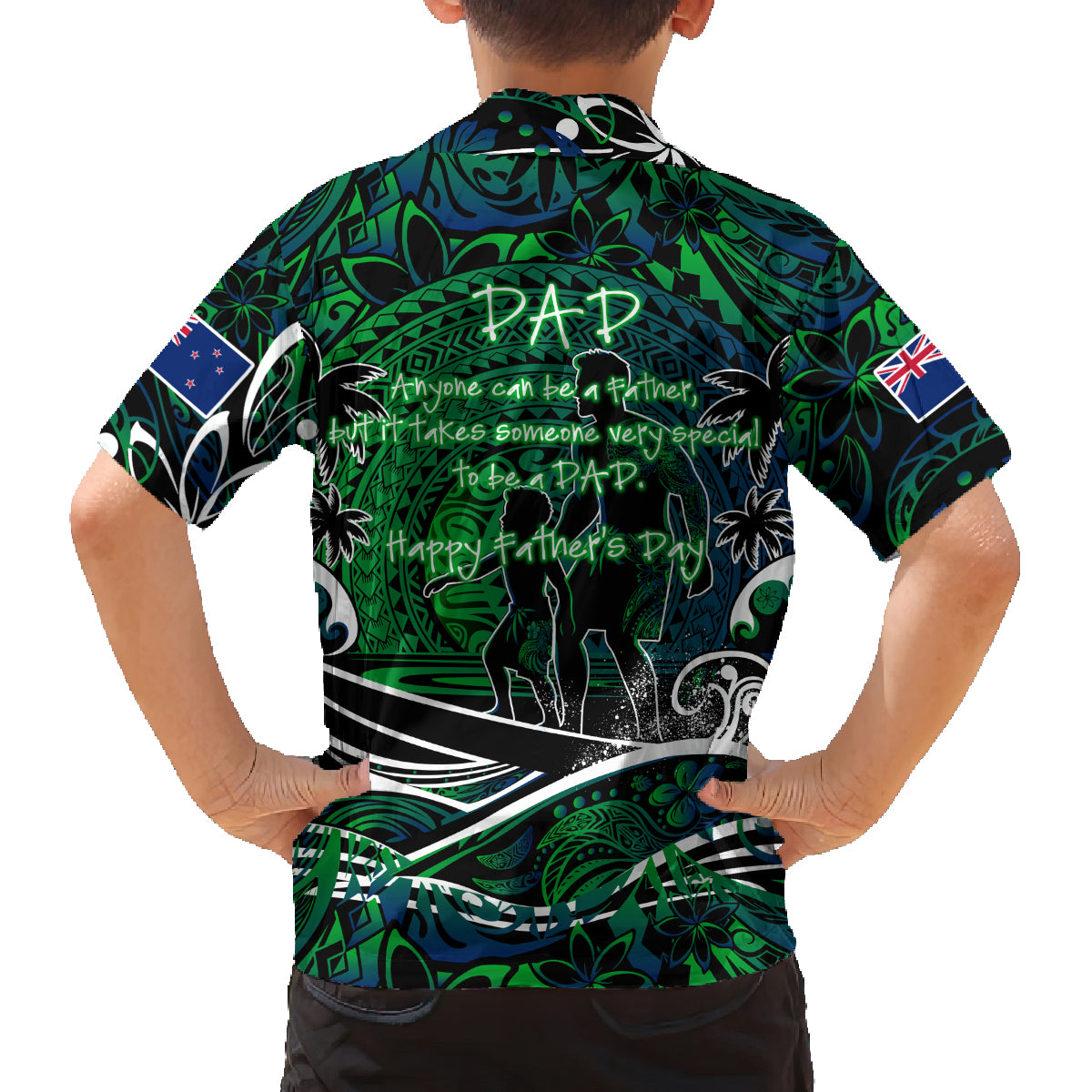 Father's Day New Zealand Family Matching Off Shoulder Maxi Dress and Hawaiian Shirt Special Dad Polynesia Paradise DT02 - Polynesian Pride