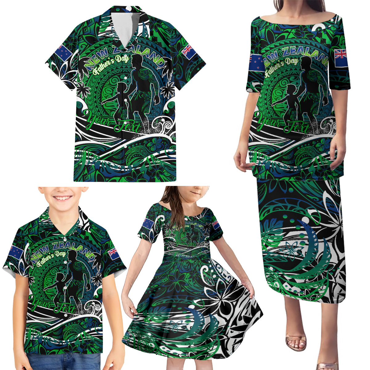 Father's Day New Zealand Family Matching Puletasi and Hawaiian Shirt Special Dad Polynesia Paradise DT02 - Polynesian Pride