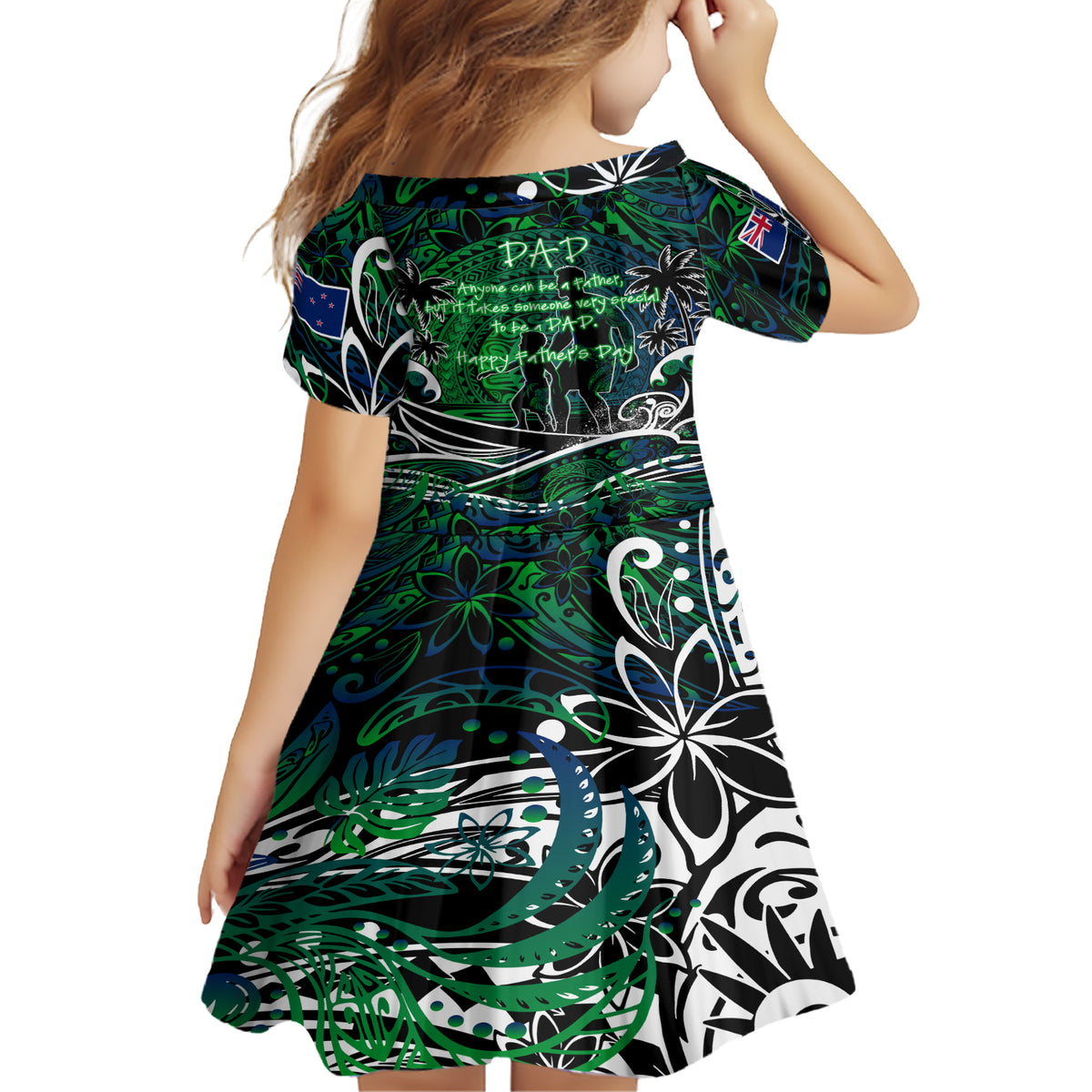 Father's Day New Zealand Family Matching Short Sleeve Bodycon Dress and Hawaiian Shirt Special Dad Polynesia Paradise DT02 - Polynesian Pride